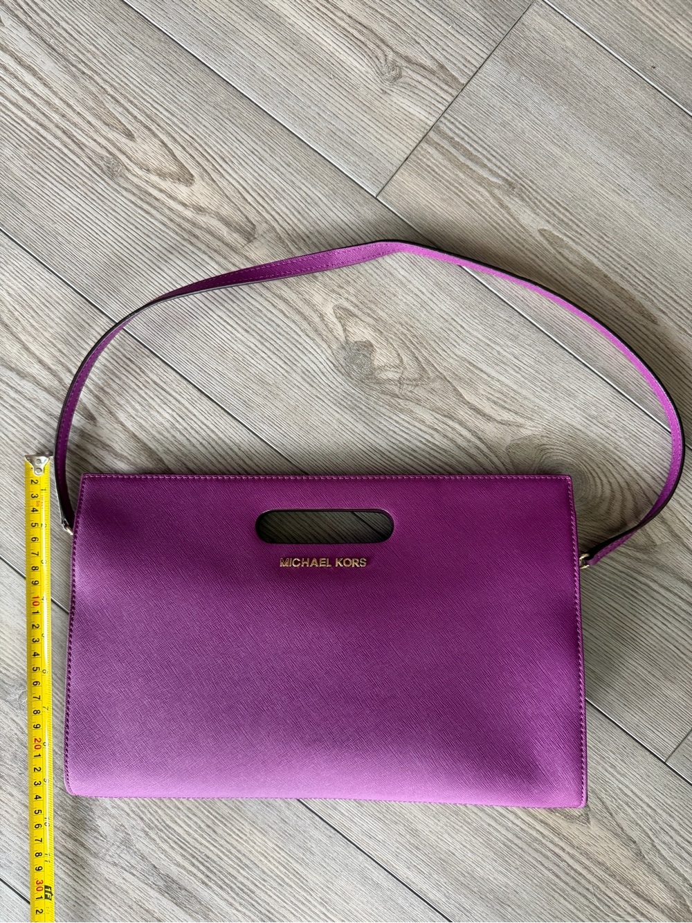 Michael Kors Fuchsia Saffiano Leather Clutch - Picture 3 of 6